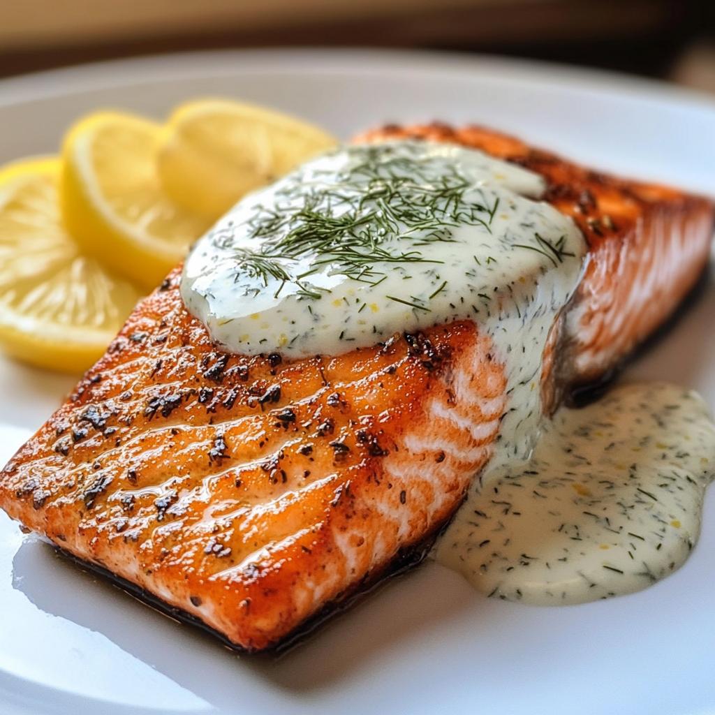 Baked Salmon with Dill Sauce - detail 1