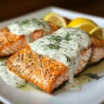 Baked Salmon with Dill Sauce