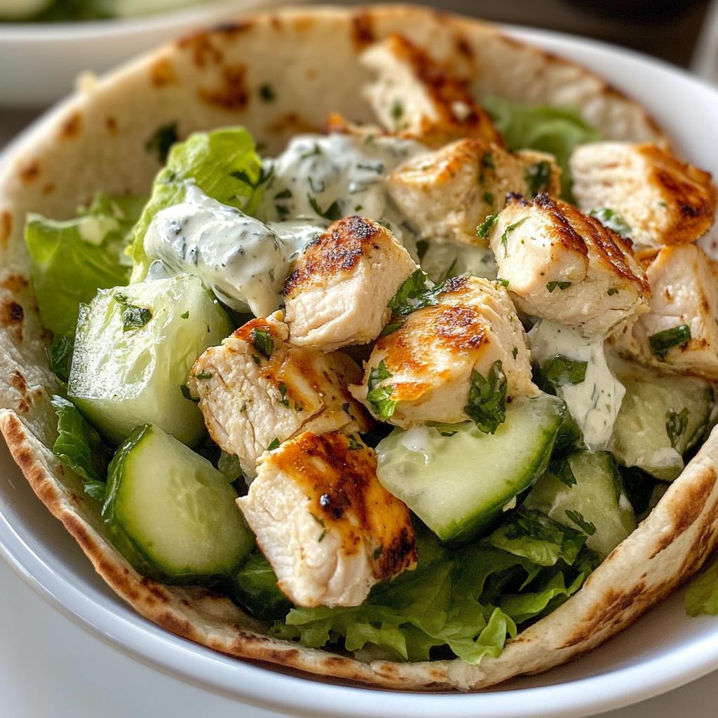 Chicken & Cucumber Pita Salad - detail 1