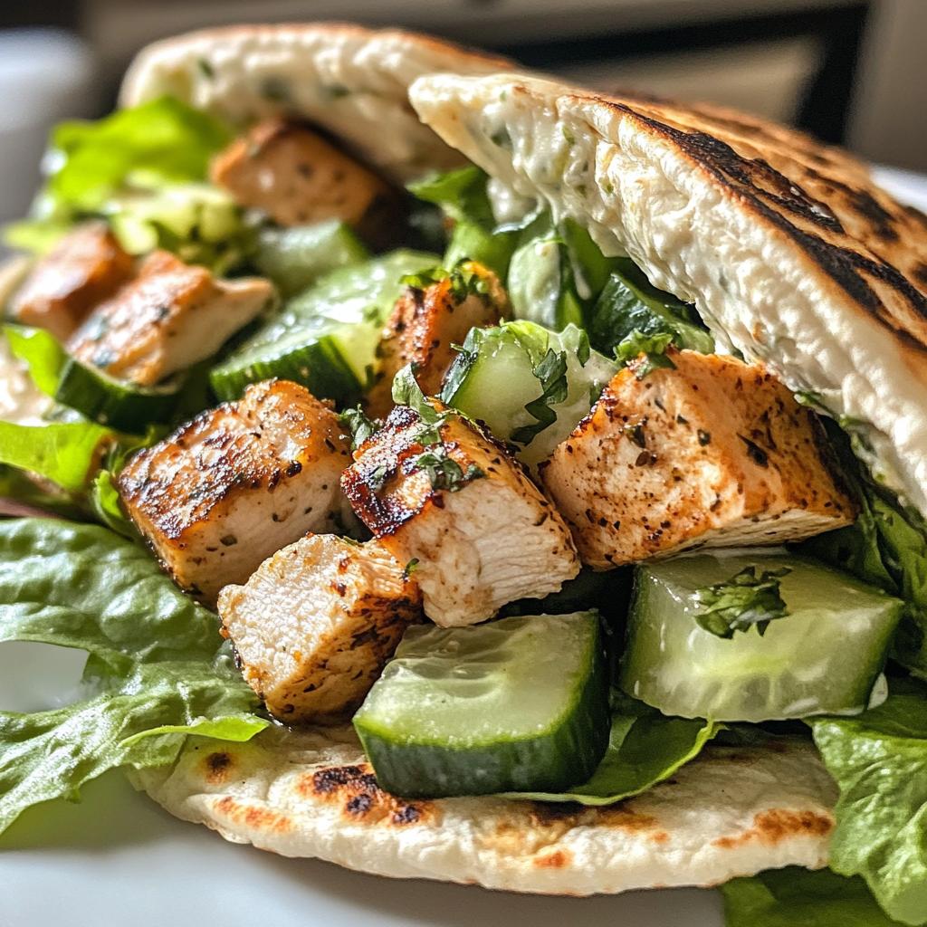 Chicken & Cucumber Pita Salad