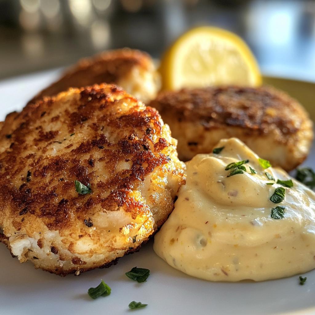 Crab Cakes with Lemon Aioli - detail 1