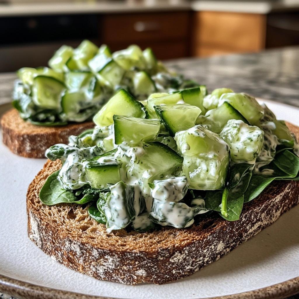 Cucumber-Spinach Sandwich Salad - detail 1