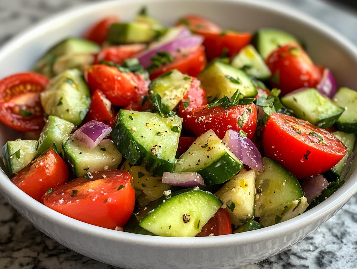 Cucumber Tomato Avocado Salad - detail 1