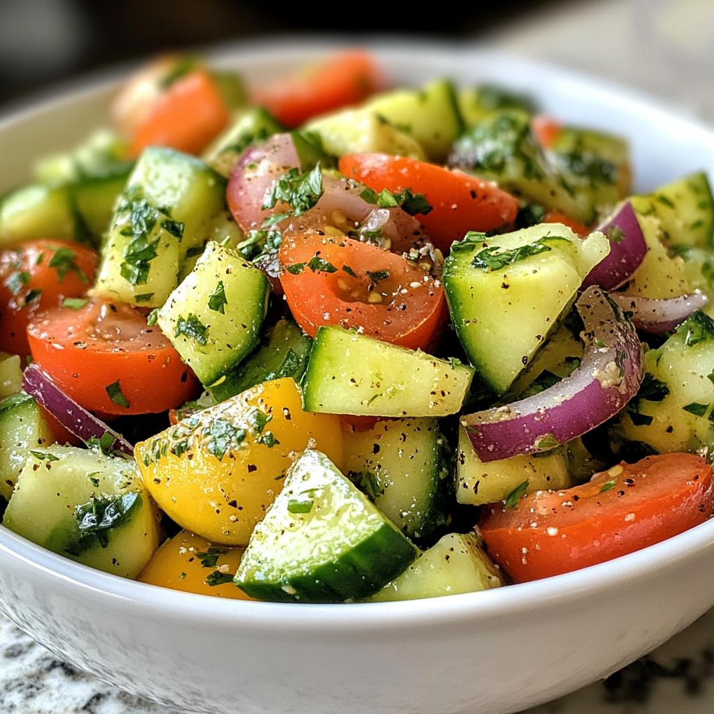 Cucumber Tomato Avocado Salad