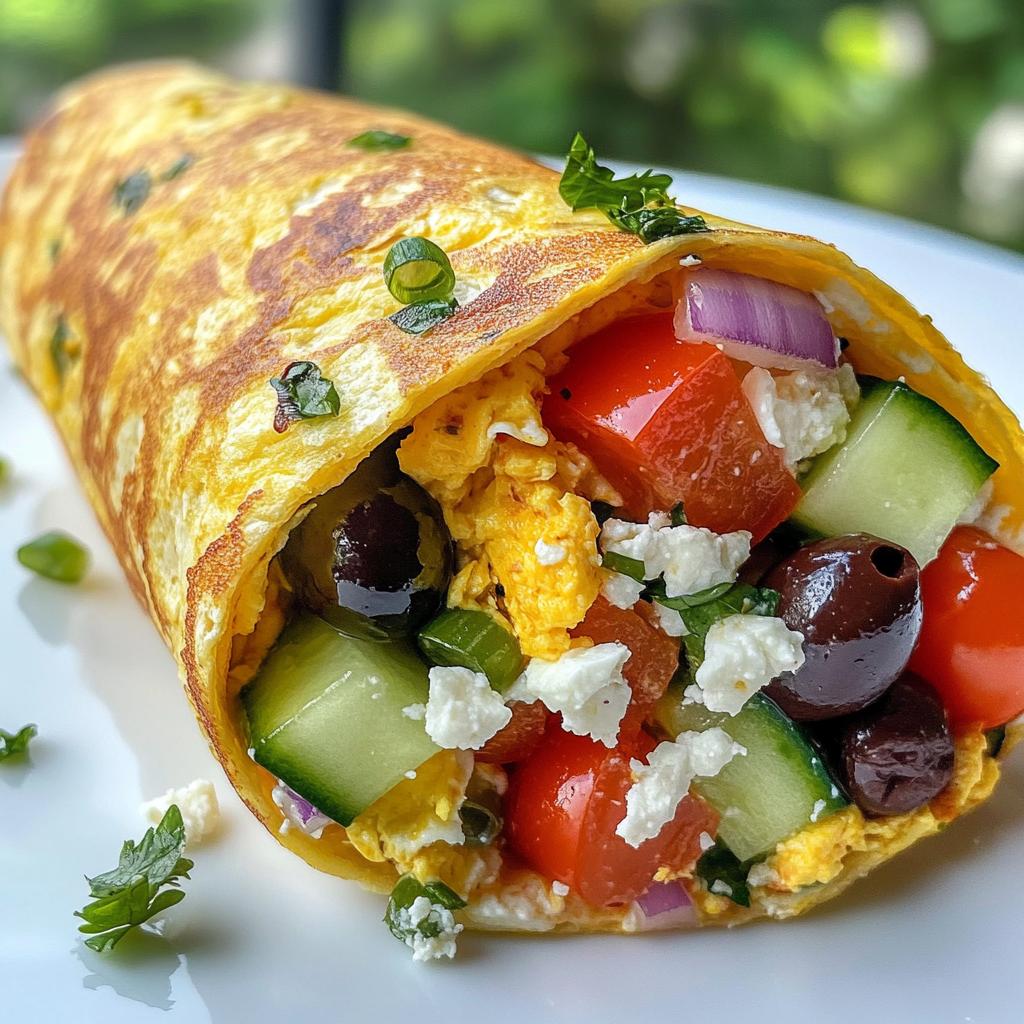 Greek Salad Omelet Wrap - detail 1