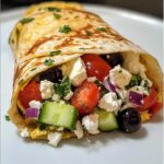 Greek Salad Omelet Wrap