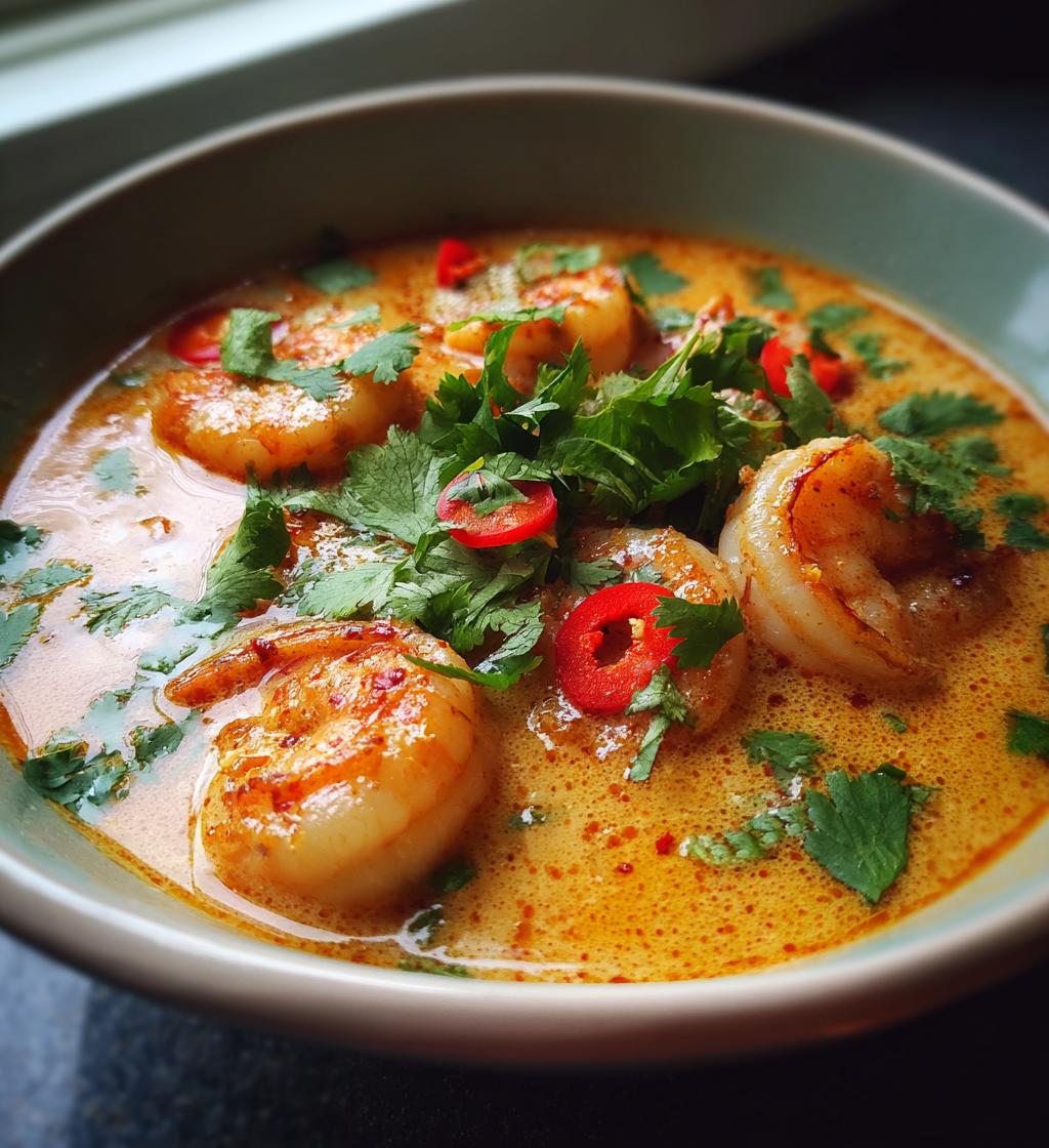 Thai Coconut Shrimp Soup - detail 1