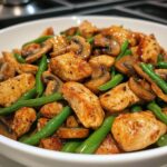 chicken mushroom green beans