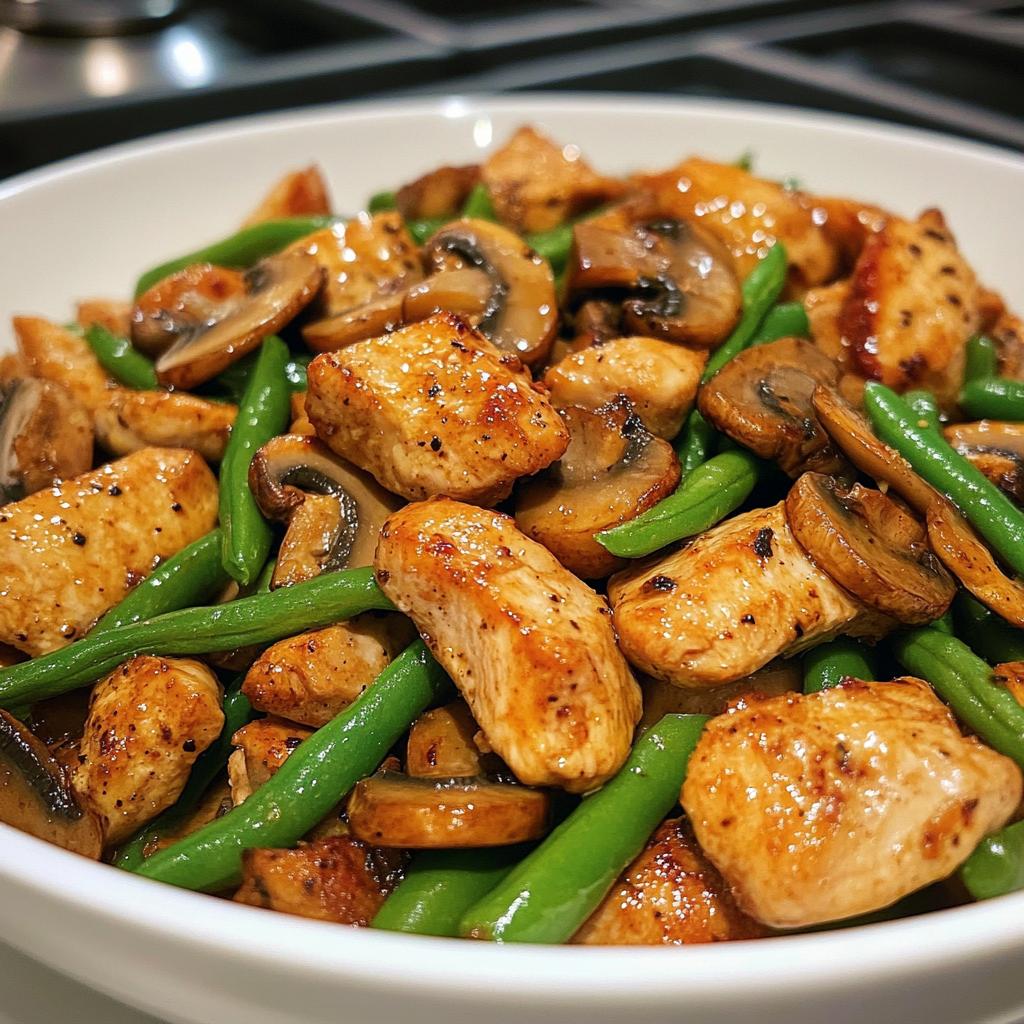chicken mushroom green beans