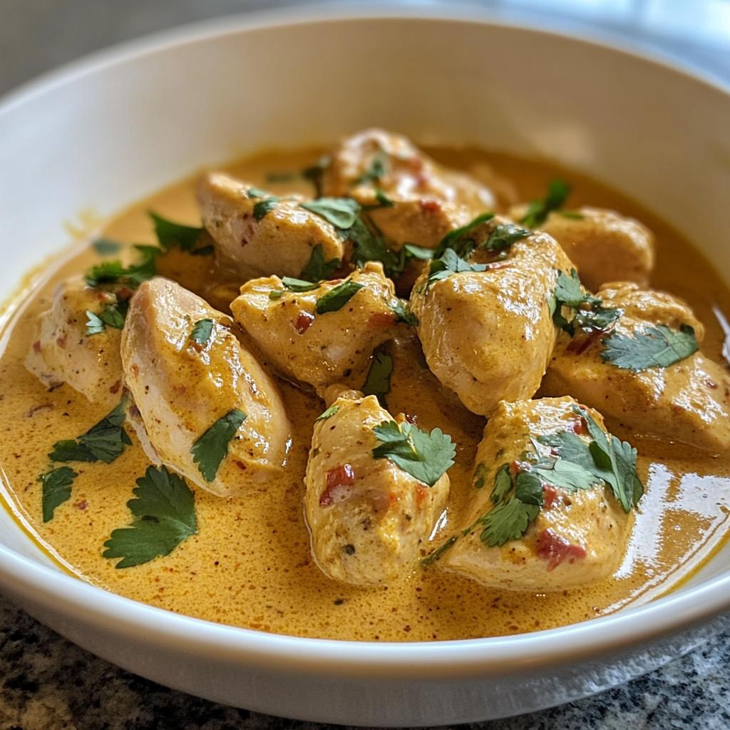 keto coconut curry chicken - detail 1
